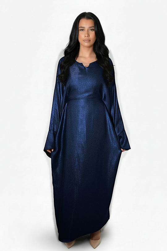 Shimmer Two toned Kaftan with ties in One Size