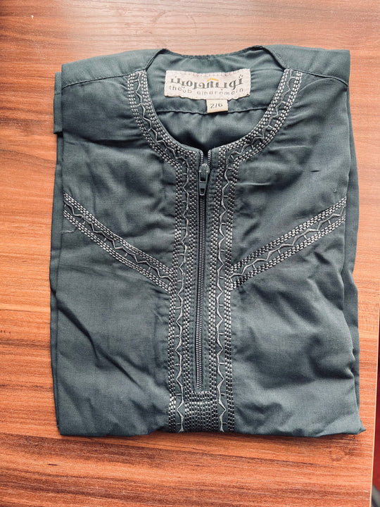 Baby Emirati Rompers in Deep Teal Blue AHR