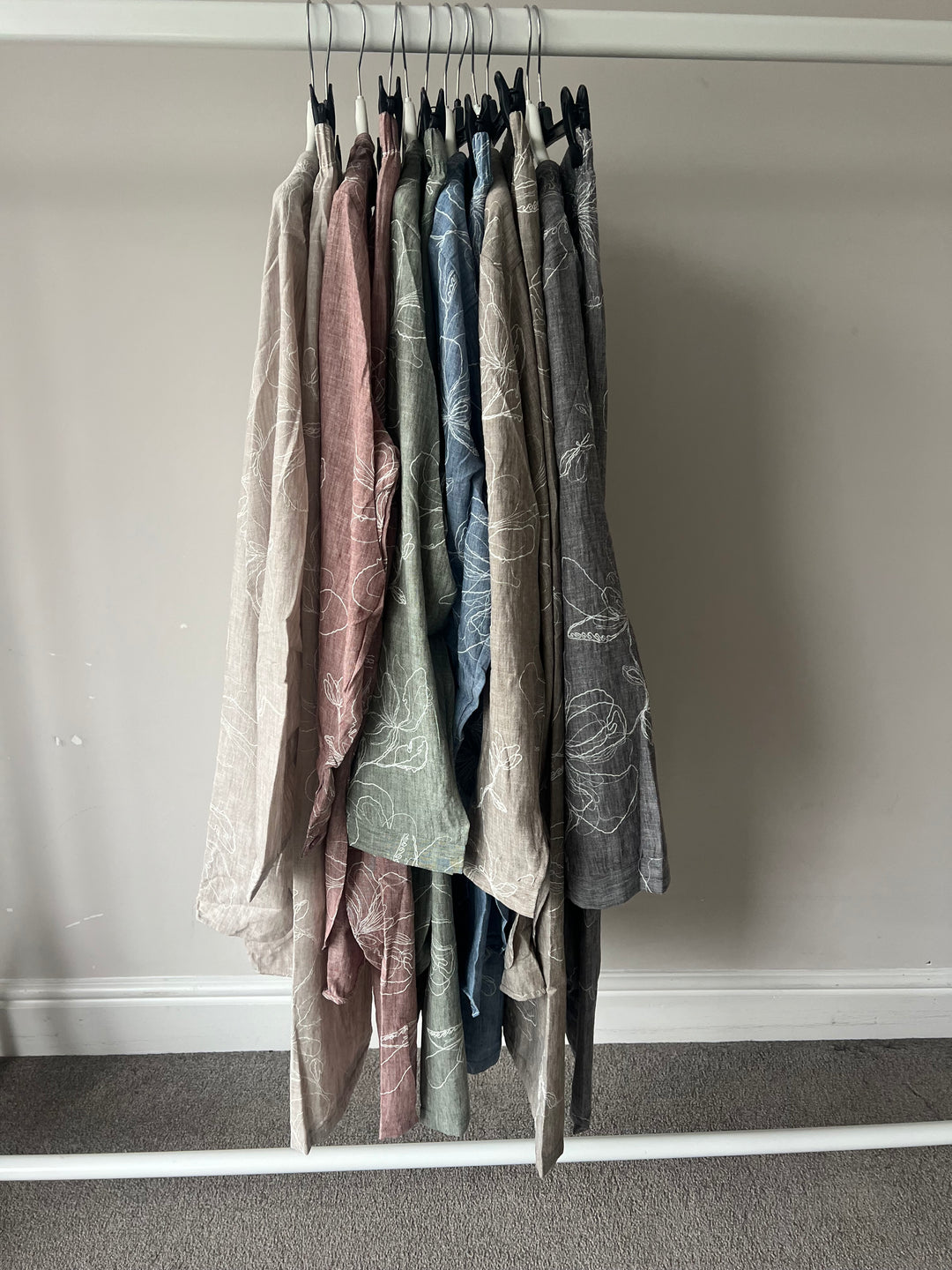 Linen Look Button Pastel Coords set