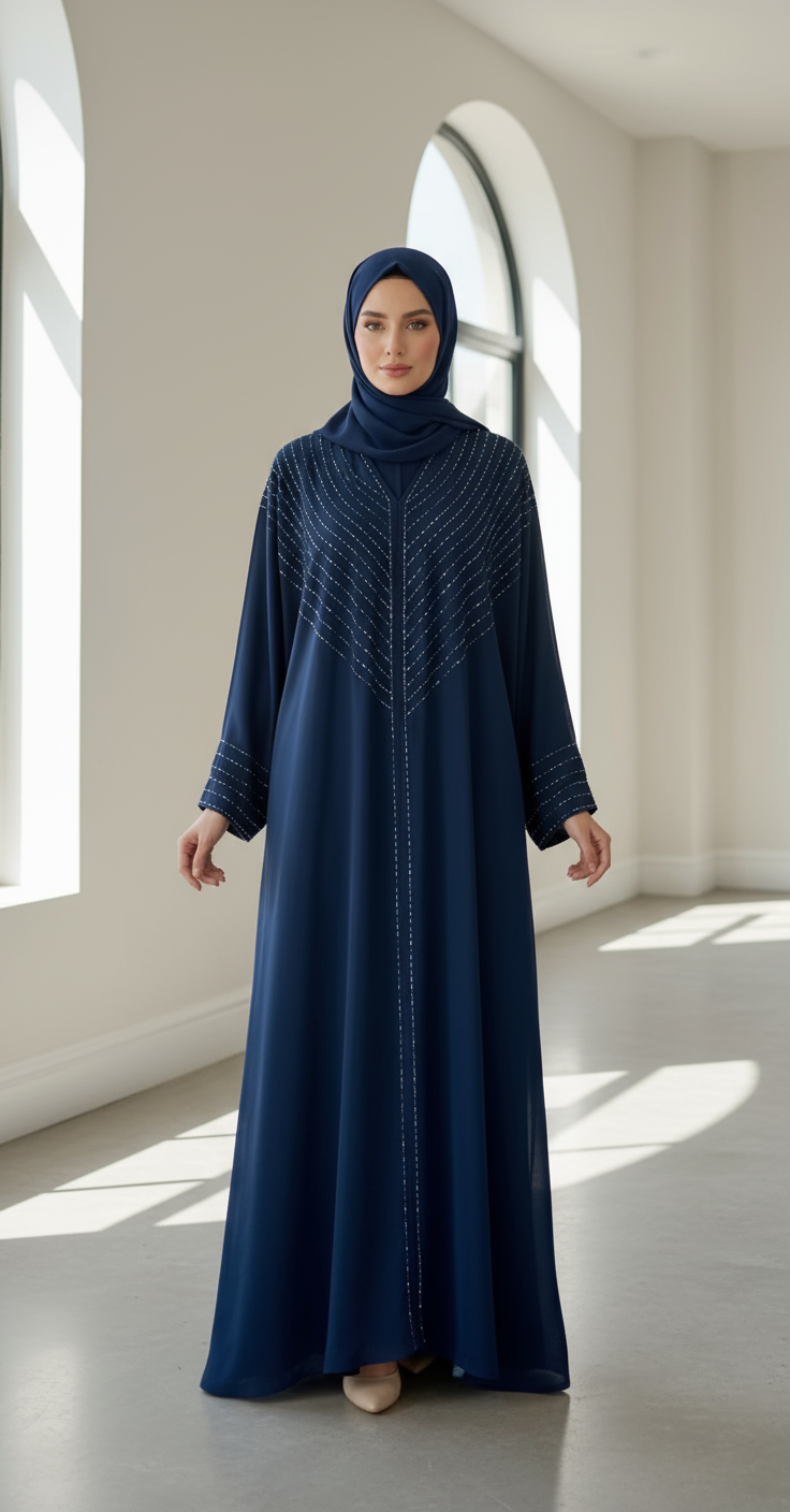 Juwaria Kaftan style Abayas with Inner Ties