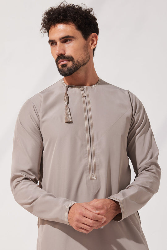 Faris Omani Thobe/Jubba - Taupe