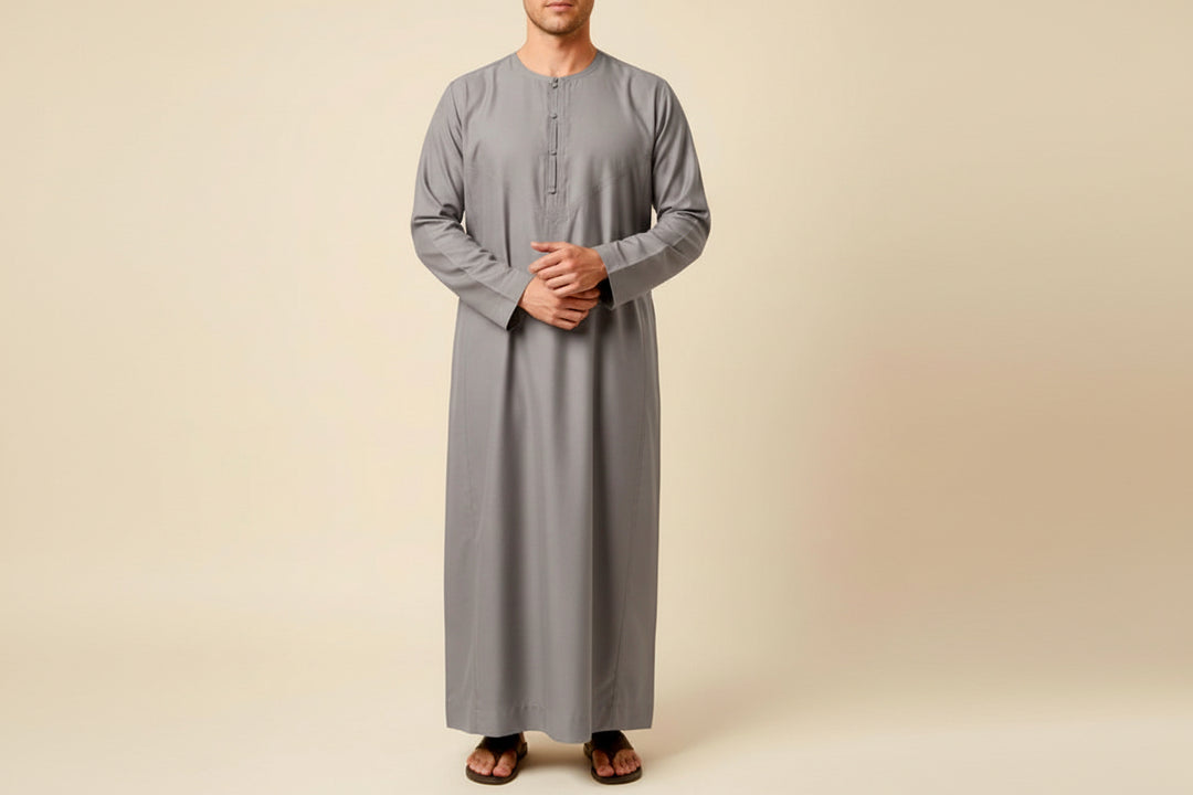 Premium Cotton Rich Matte Thobe/Jubbah- Mocha Garden