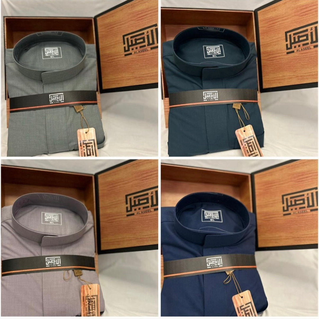 NEW Al Aseel Summer Thobe/ Jubbah with Zip - Light Grey Z-1003/1