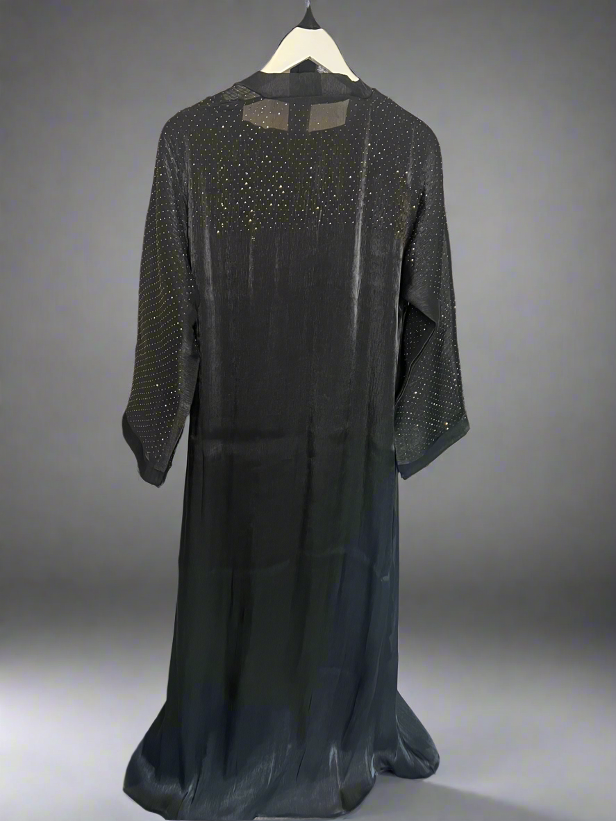 Raaina Organza Abaya Set in Black