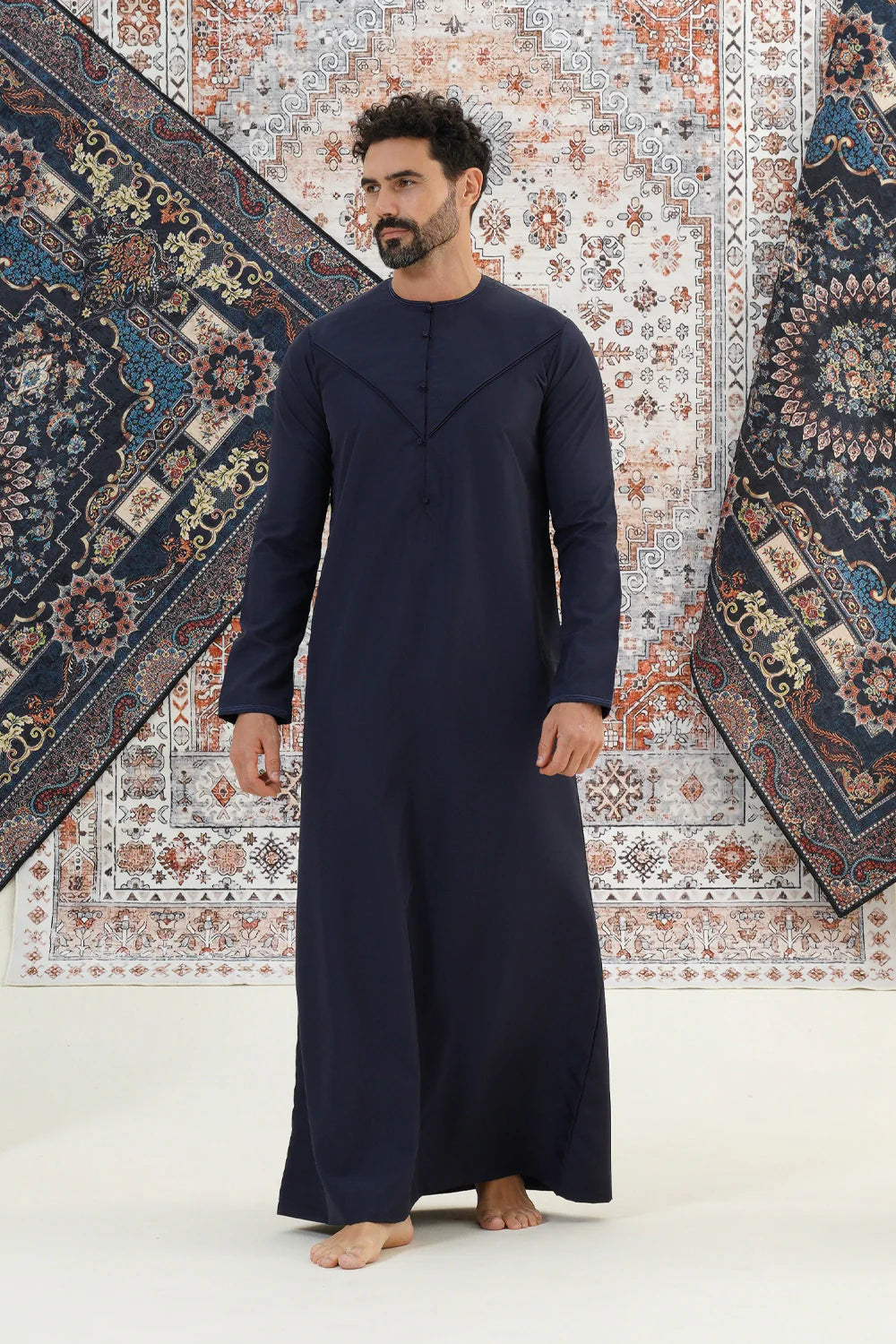 Faris Emirati Thobe/Jubba - Navy