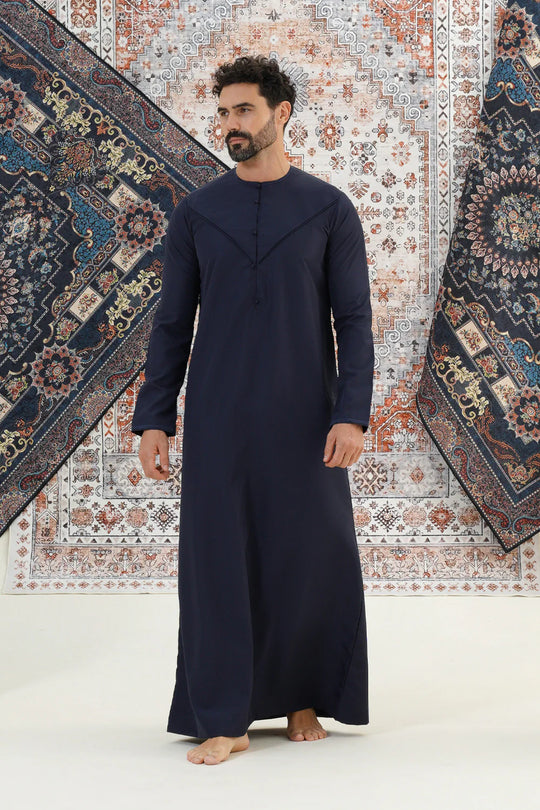 Faris Emirati Thobe/Jubba - Navy