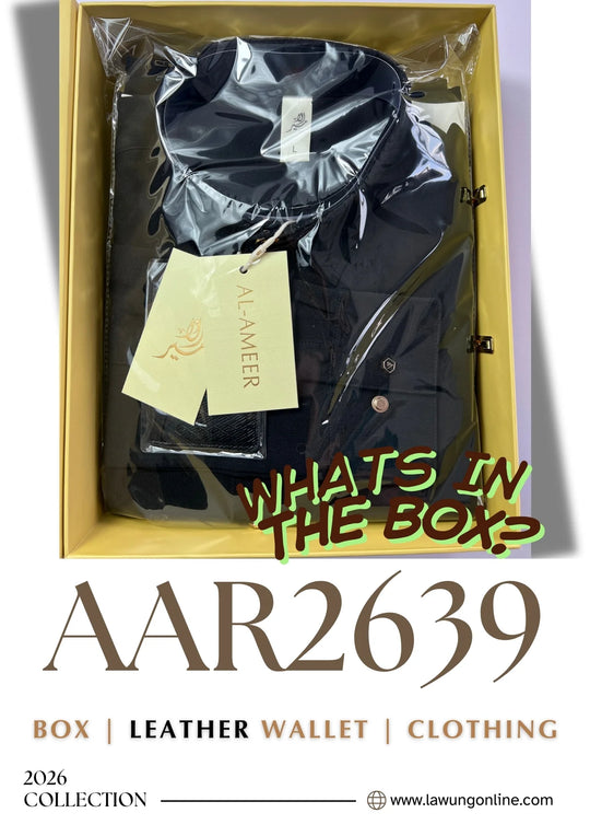 AAR2639 Latest Al Ameer Thobe / Jubba- Black Royale