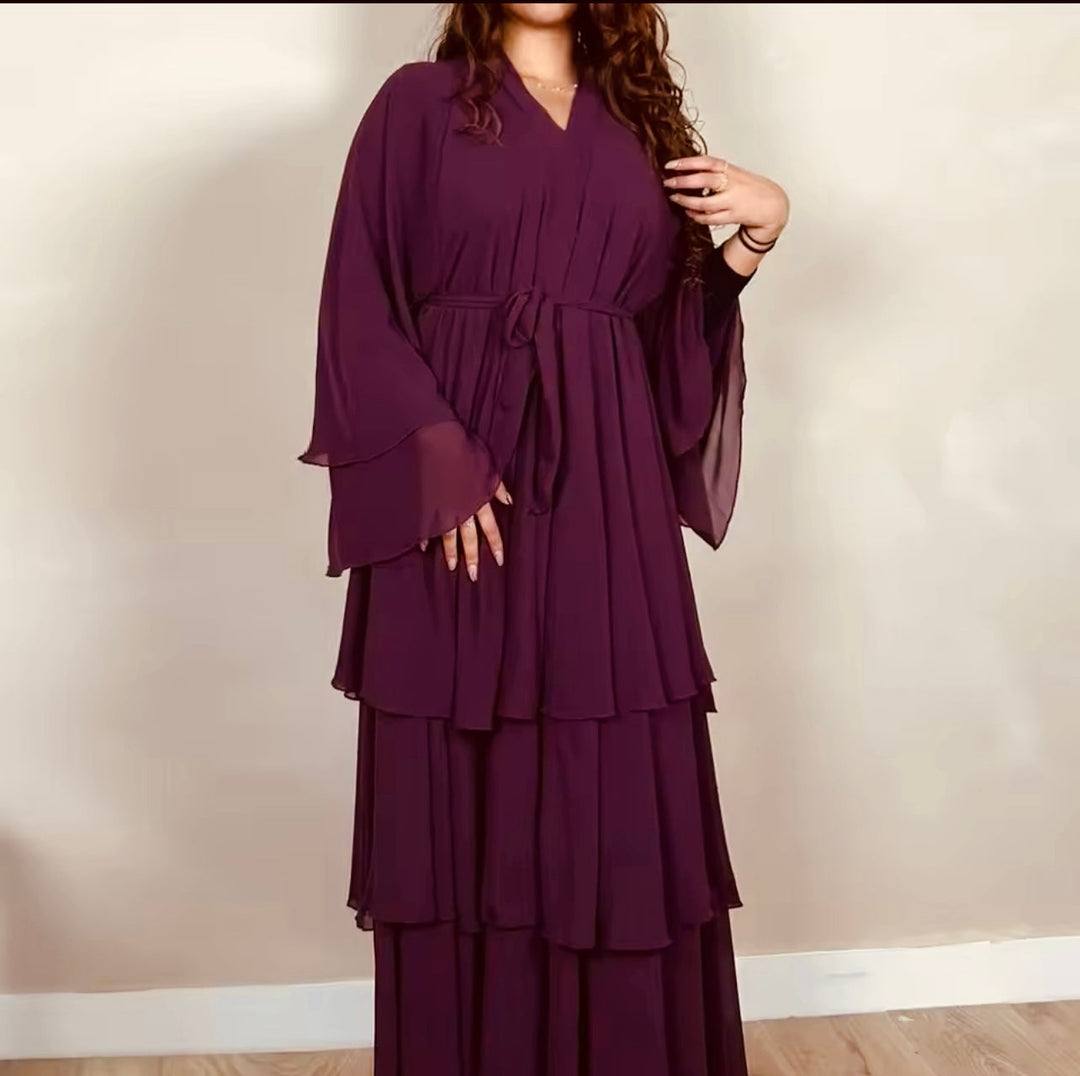 Chiffon Ladies Princess Dress Abaya