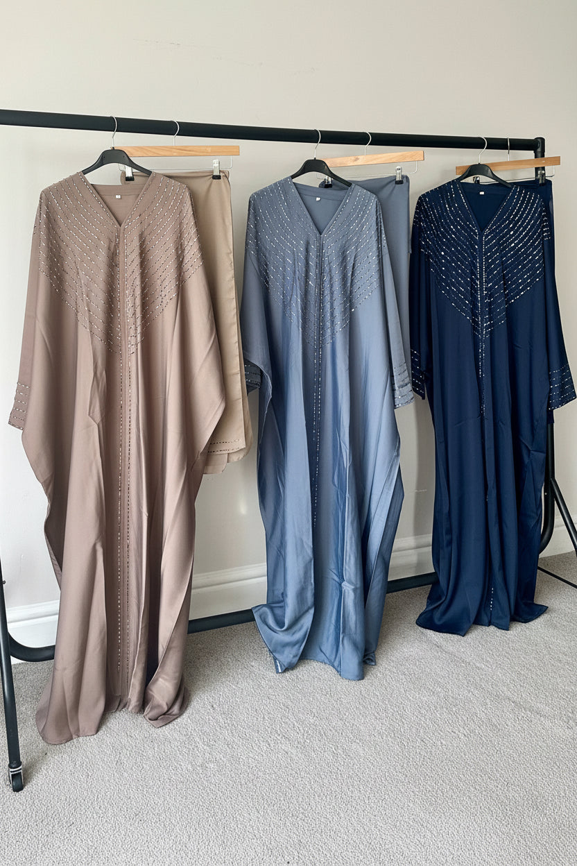 Juwaria Kaftan style Close Abayas with Inner Ties