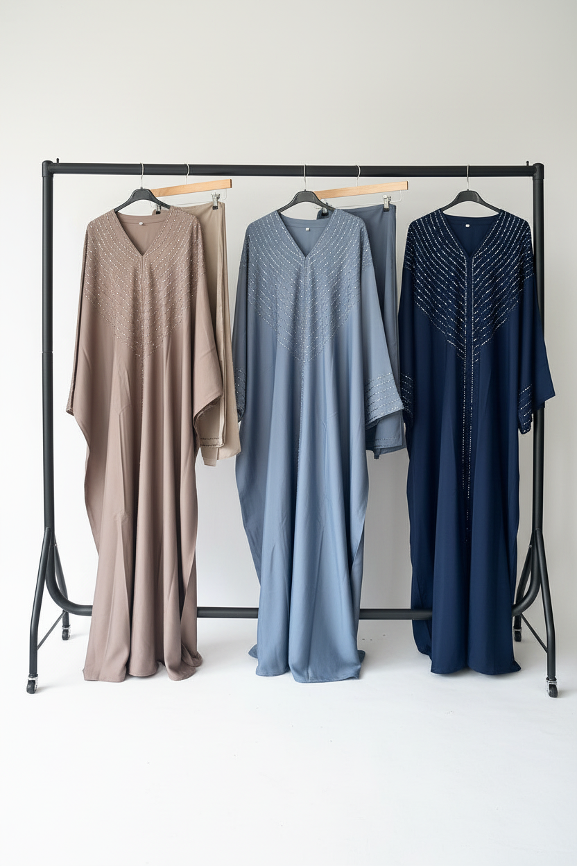 Juwaria Kaftan style Close Abayas with Inner Ties