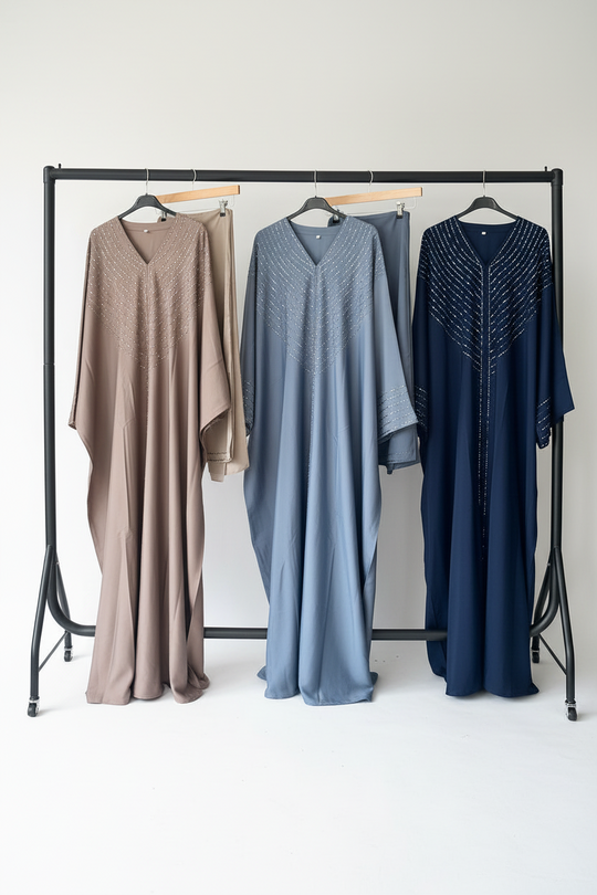 Juwaria Kaftan style Close Abayas with Inner Ties