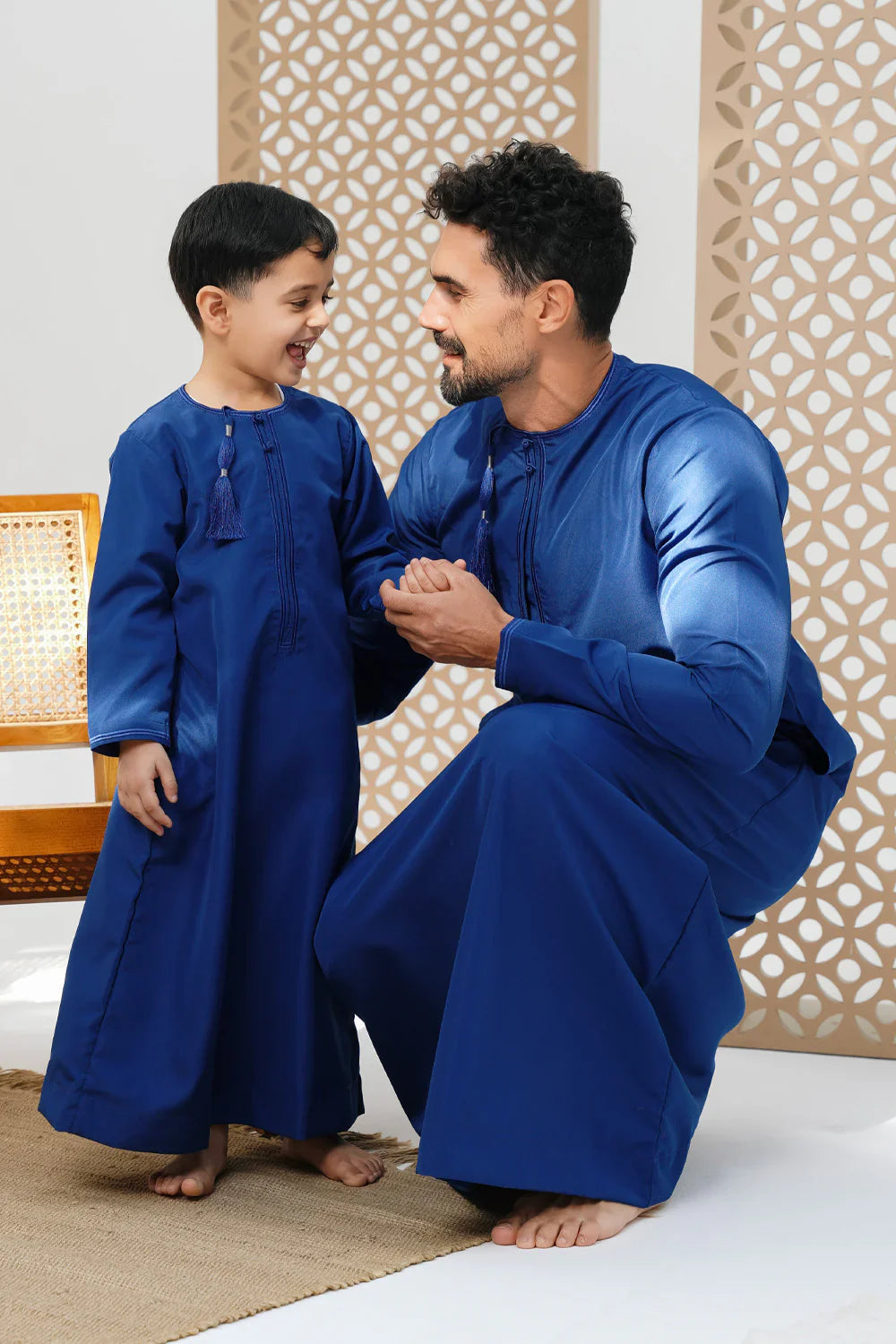 Omani Faris Thobe/Jubba in Ocean Blue
