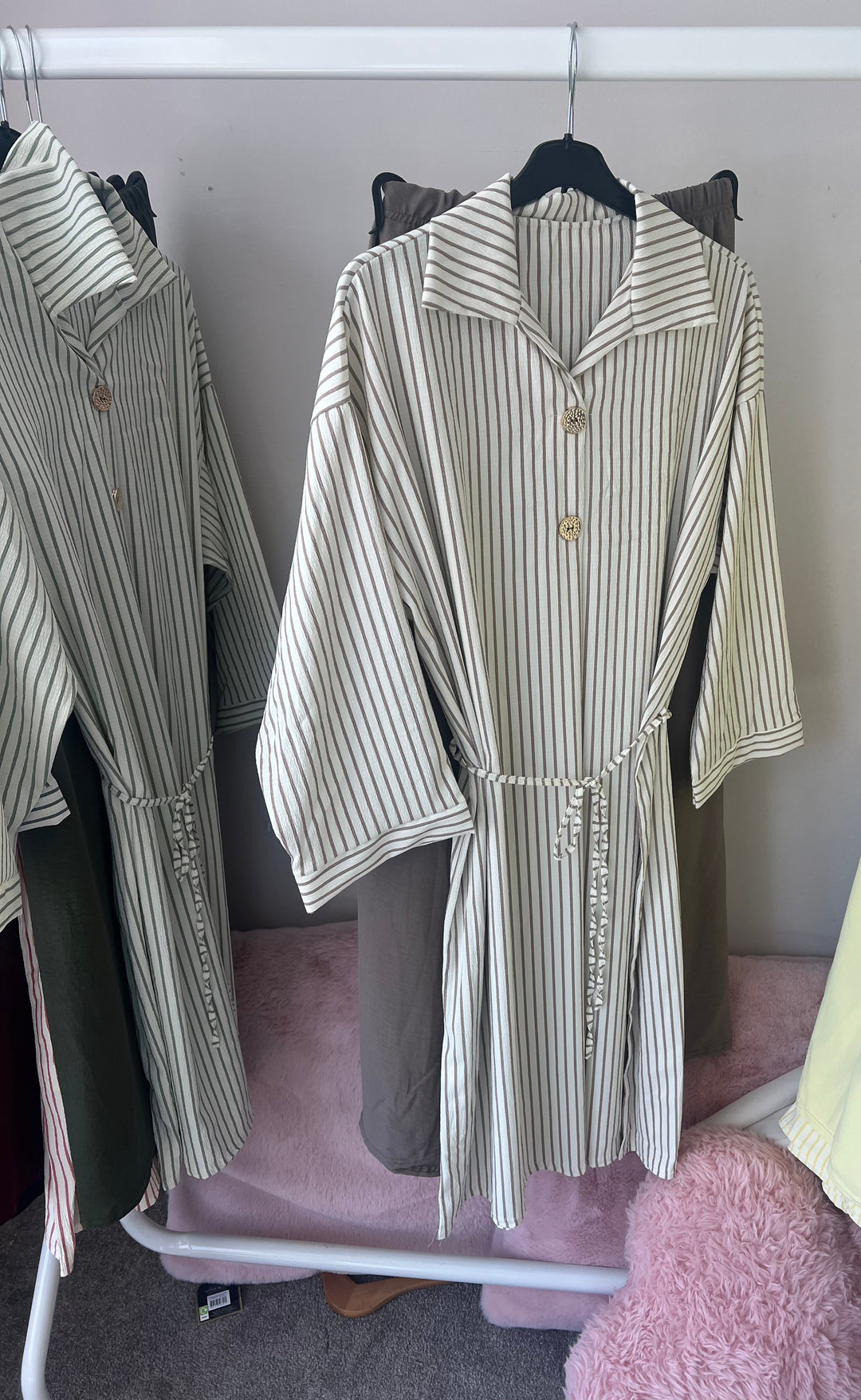 Striped Coords set with belt