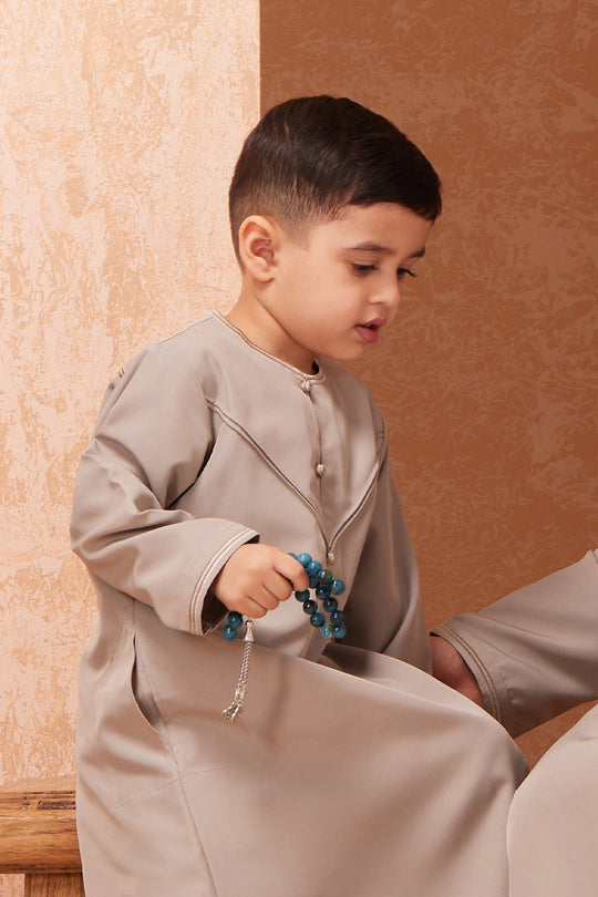Boys Faris Emirati Jubba/Thobe - Taupe