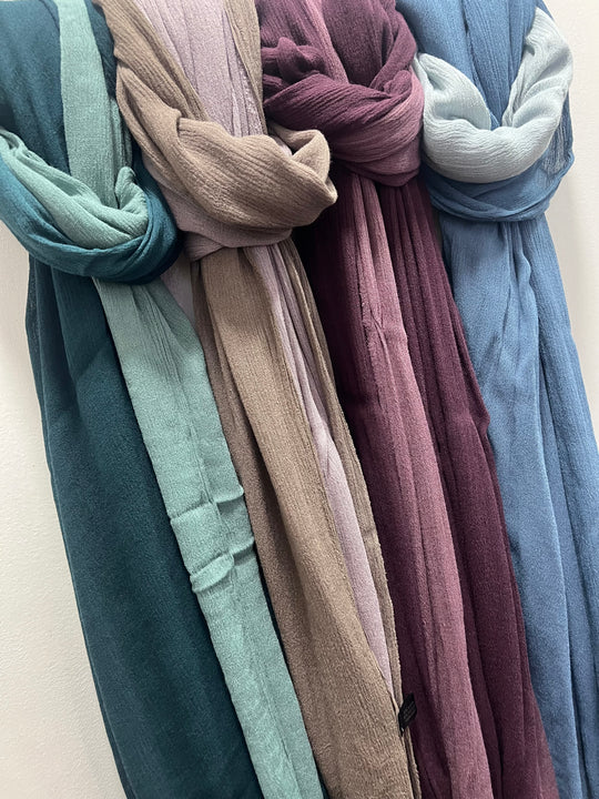 Ombré Crinkle Rayon Viscose Hijab/Scarf