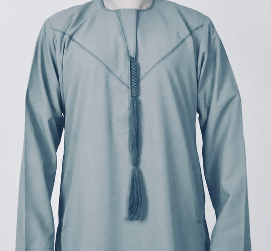 Emirati Zip Jubbah/Thobe - Duck Egg