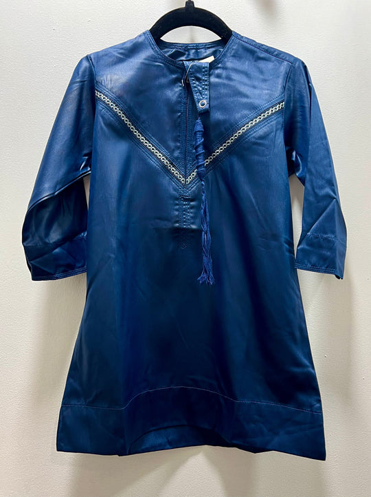 Baby, Toddler and Boys Blue Thobe/Jubba with Embroidery