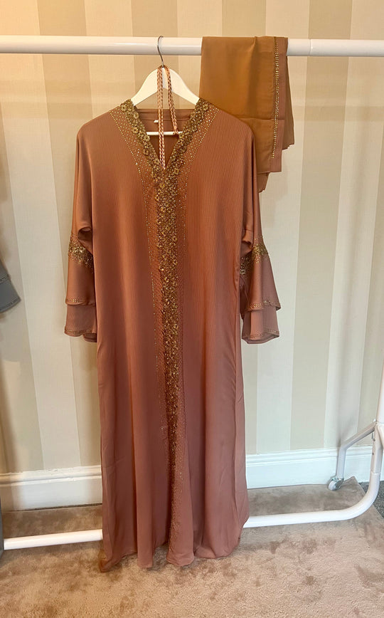 Moroccan style Abayas Copper Rose