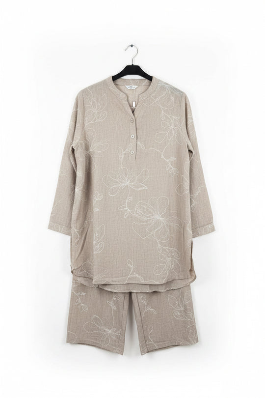 Linen Look Button Pastel Coords set