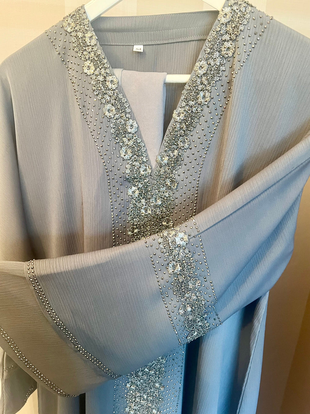 Moroccan style Abayas Light Grey