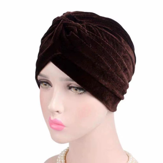 Velvet Ready Turban/ Chemo Cap/ Hat