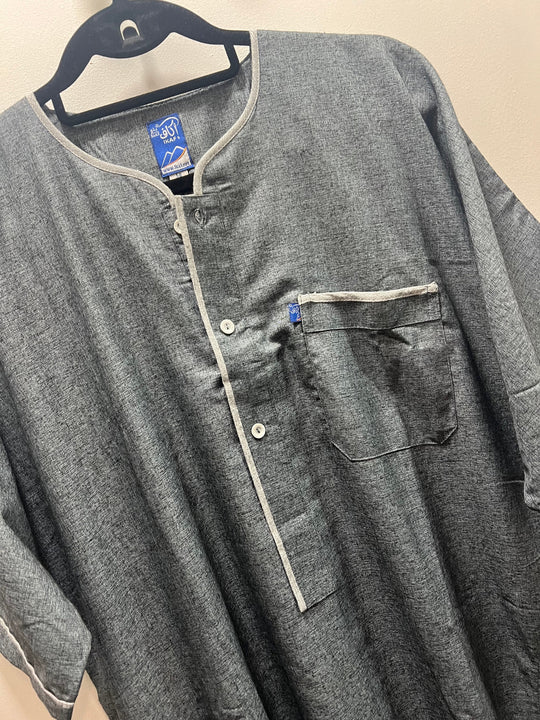 Half Sleeve Thobe/ Jubbah - Grey two toned marl