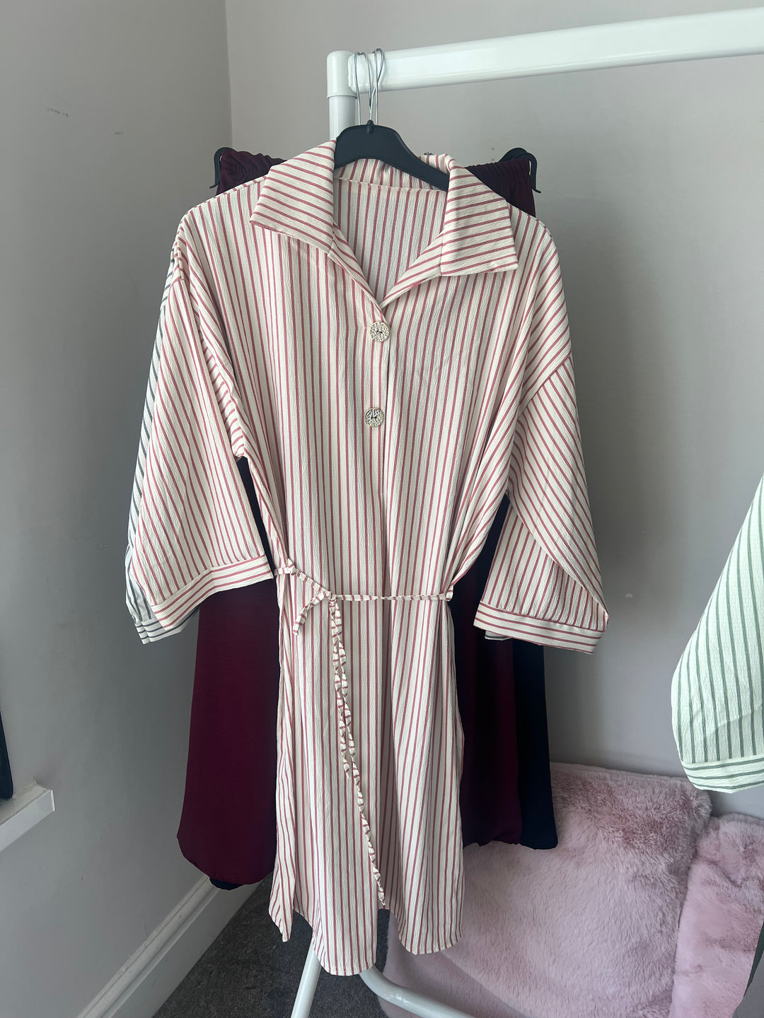 Striped Coords set with belt
