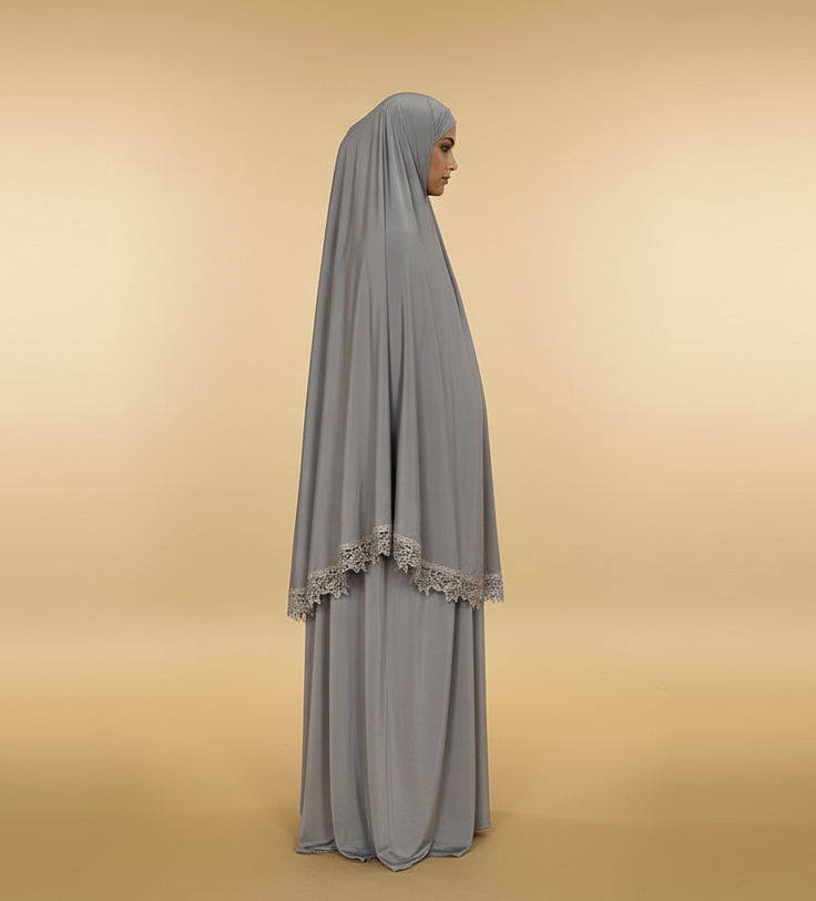 Two piece Prayer set in Jersey with Lace