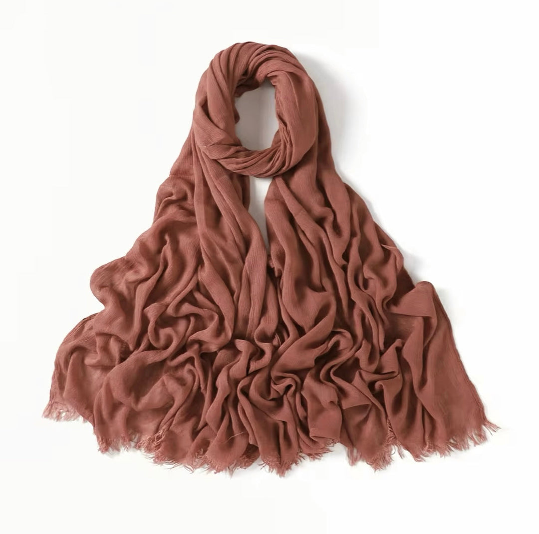 Crinkle Rayon Viscose Hijab/Scarf