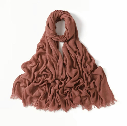 Crinkle Rayon Viscose Hijab/Scarf