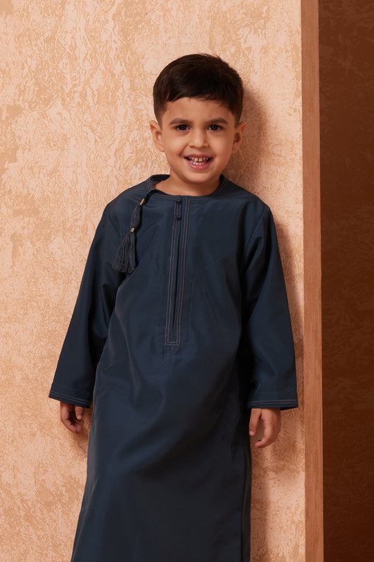 Baby Faris Omani Rompers - Aegean Blue