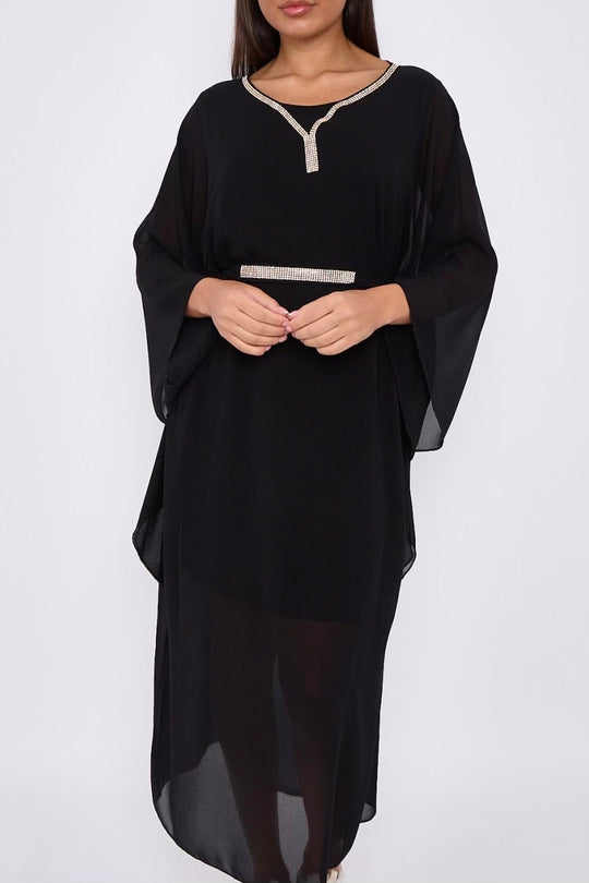 Diamante Chiffon Kaftans- Variation