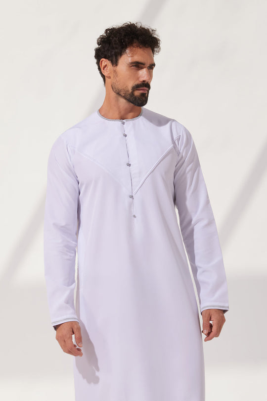 Faris Emirati Thobe/Jubba - White