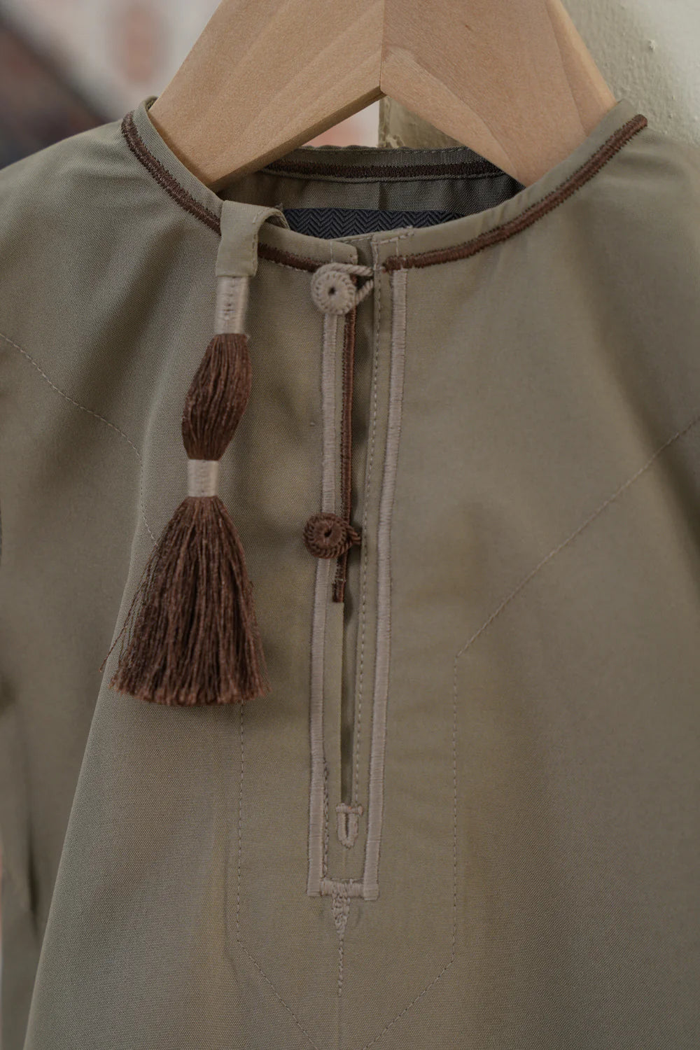 Baby Faris Omani Rompers - Walnut