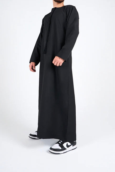Emirati Thobe/Jubbah Black