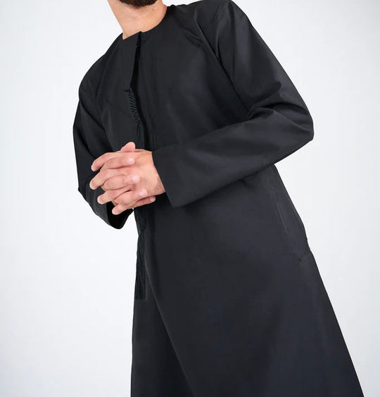 Emirati Thobe/Jubbah Black