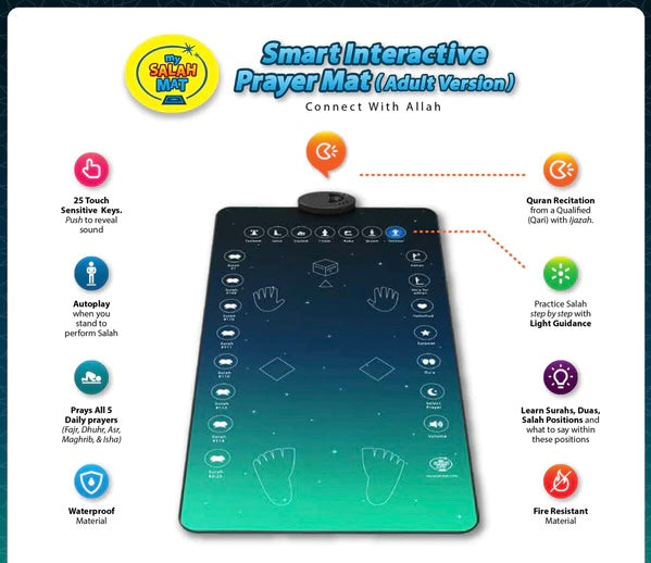 Smart Interactive Adult Prayer Mat | Adult & Revert Version