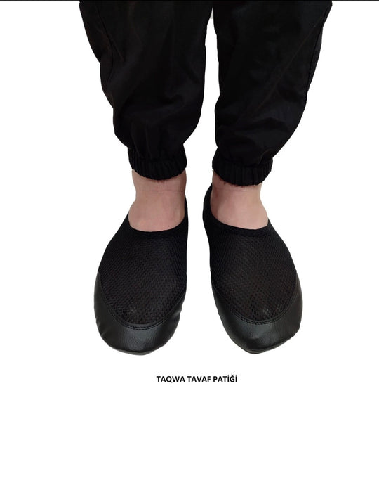 Unisex Leather Mesh Diabatic Hajj Umrah Slipper No Zip boxed