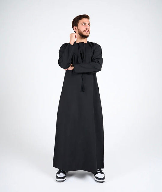 Emirati Thobe/Jubbah Black