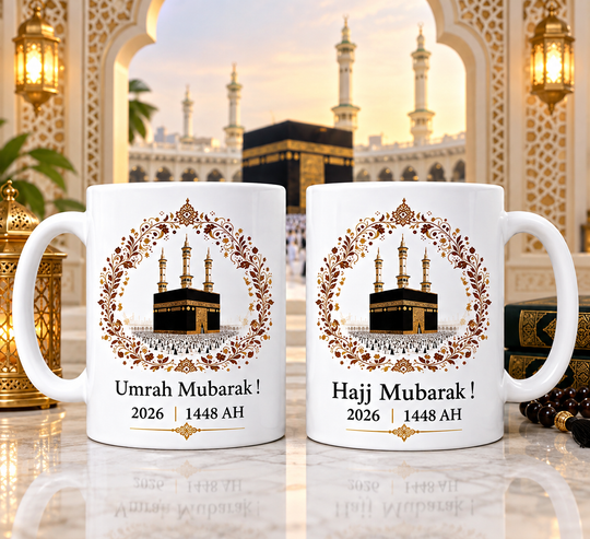 Umrah & Hajj Mubarak Gift Mugs