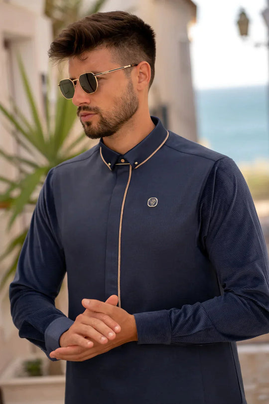 KDR2418 Al Ameer BoysThobe/Jubba - Dark Denim Blue shade