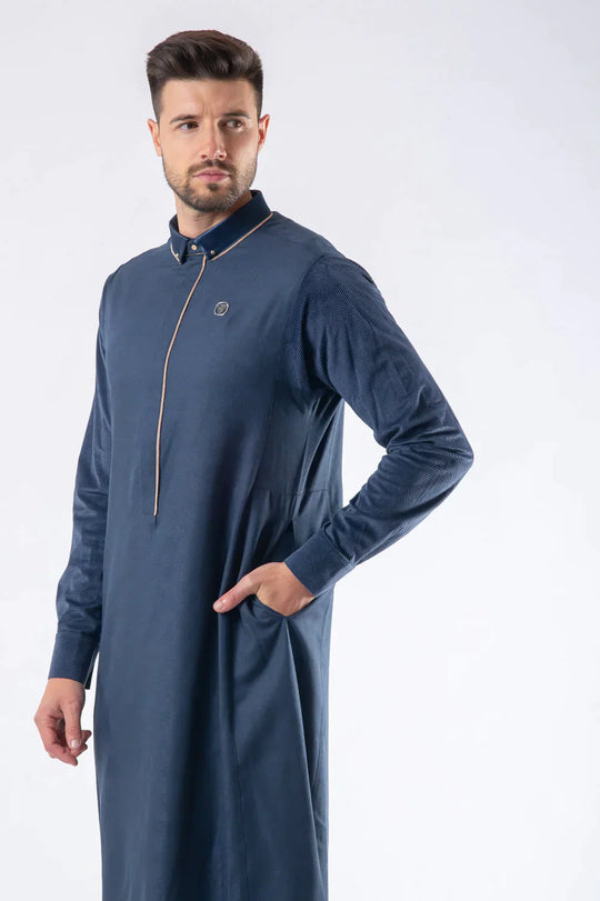 KDR2418 Al Ameer BoysThobe/Jubba - Dark Denim Blue shade