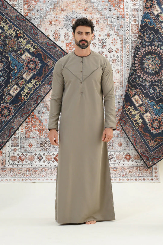 Boys Faris Emirati Jubba/Thobe - Walnut