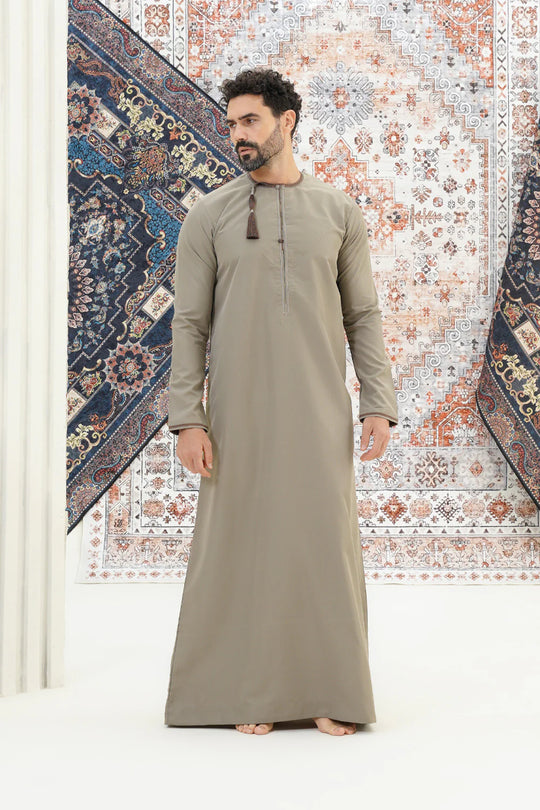 Boys Faris Omani Jubba/Thobe - Walnut