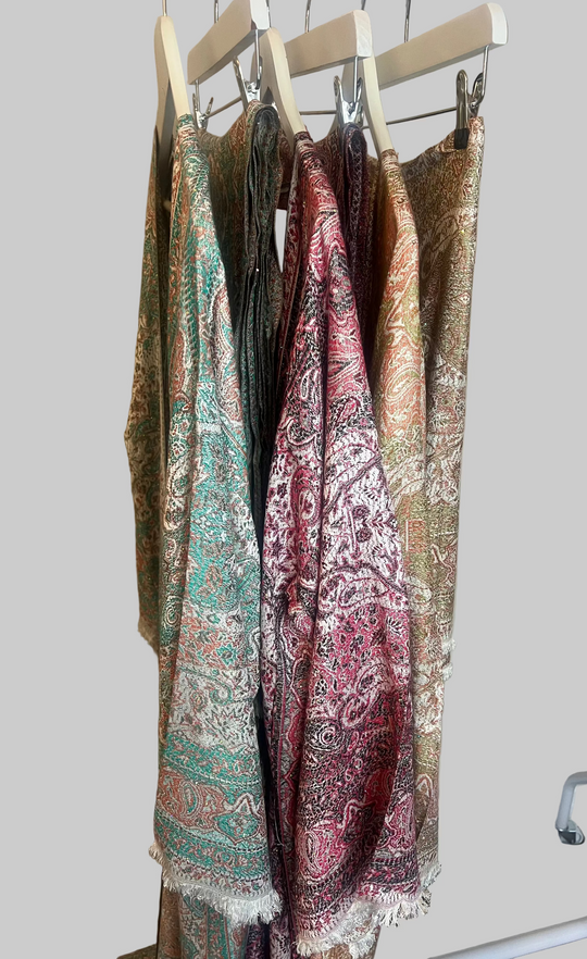Cashmere Pashmina Abaya Sets with Large Pashmina Shawls