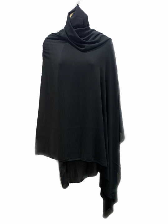 XXL Alimah Chiffon Georgette Scarf/ Hijab - Black & White available