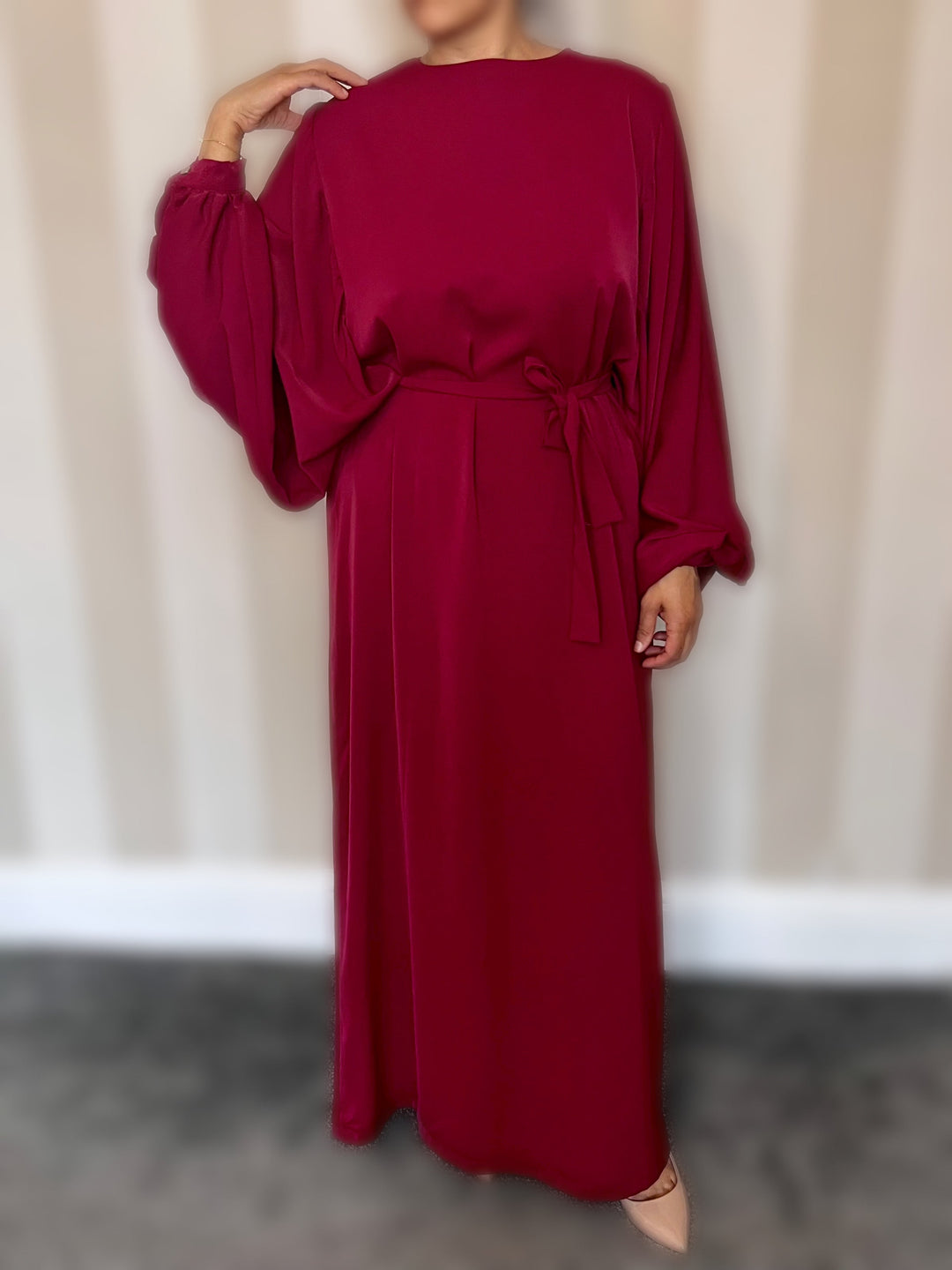 Balloon Sleeve Turkish Dress/Abaya -