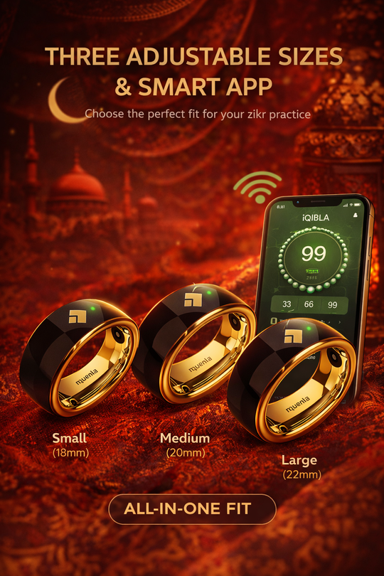 iQIBLA Smart Vibrating Zikr Metal Ring