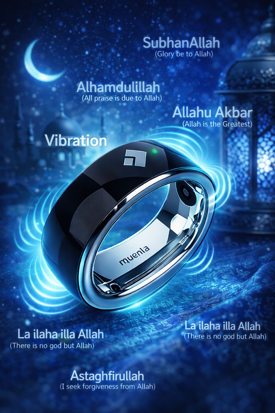 iQIBLA Smart Vibrating Zikr Metal Ring