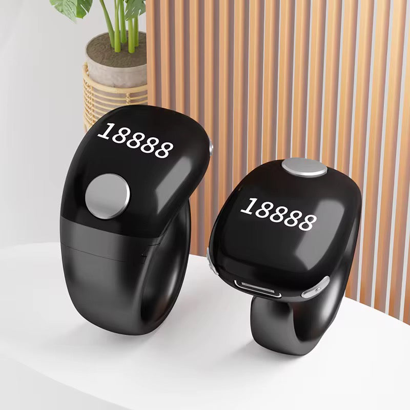 Smart Vibrating Zikr Ring  3 Size – Digital Tasbih Counter with Prayer Reminders & App